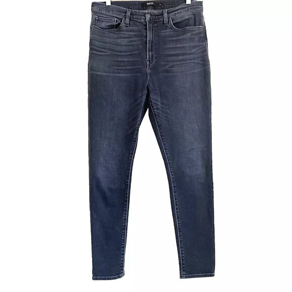 Hudson Barbara Super Skinny Jeans Women's 32 Stone Washed Black Charcoal Stretch - Picture 2 of 12